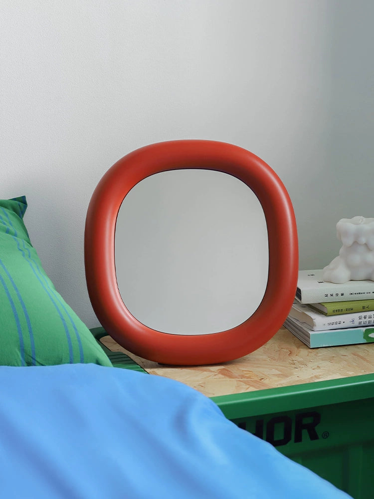 Modern Seeker Mirror - Vibrant Bubble Frame, Desktop or Wall Hanging
