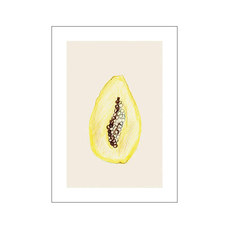 Vibrant Tropi Fruit Wall Art - Orange Papaya, Green Papaya, Tropical Canvas Décor