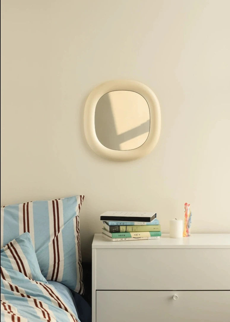 Modern Seeker Mirror - Vibrant Bubble Frame, Desktop or Wall Hanging