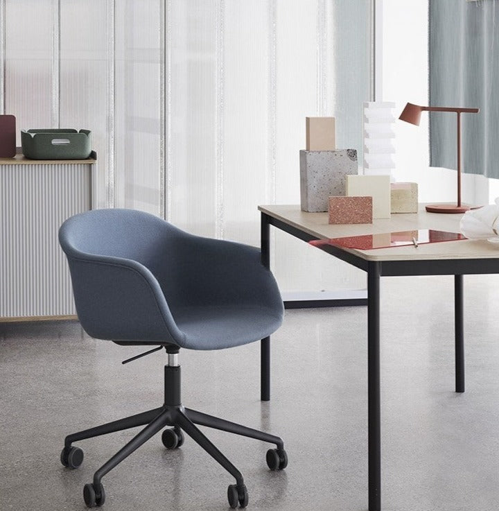 Nehal Table Lamp: Modern, chic, dimmable task lamp in four colorways.