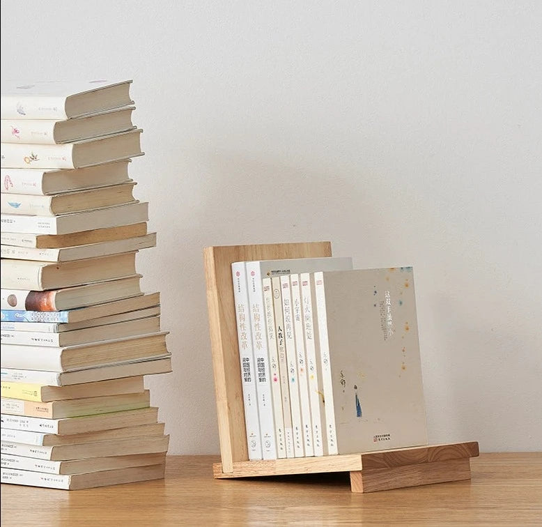 High-quality rubber wood Quill Book Stand - stylish and modular bookshelf for perfect organization. Buy now.