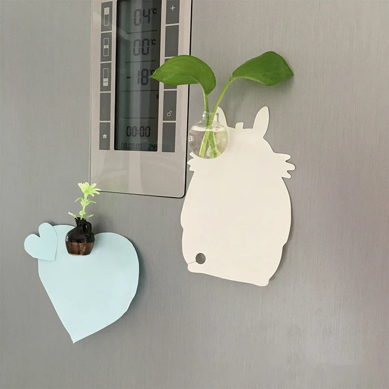 Pru Mini Vase Magnets – set of 8 ceramic mini vases with unique designs, perfect for decorating magnetic surfaces and holding tiny flowers or herbs.