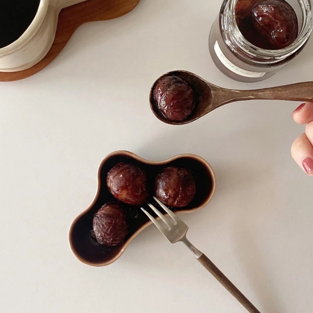 Handmade ceramic Rhett Dipping Dishes in bold vibrant colors, perfect for dipping and small bites. Four unique shapes provide versatility in presentation. Ideal for creating a mise en place. Shop now for artisanal charm in your dining experience.