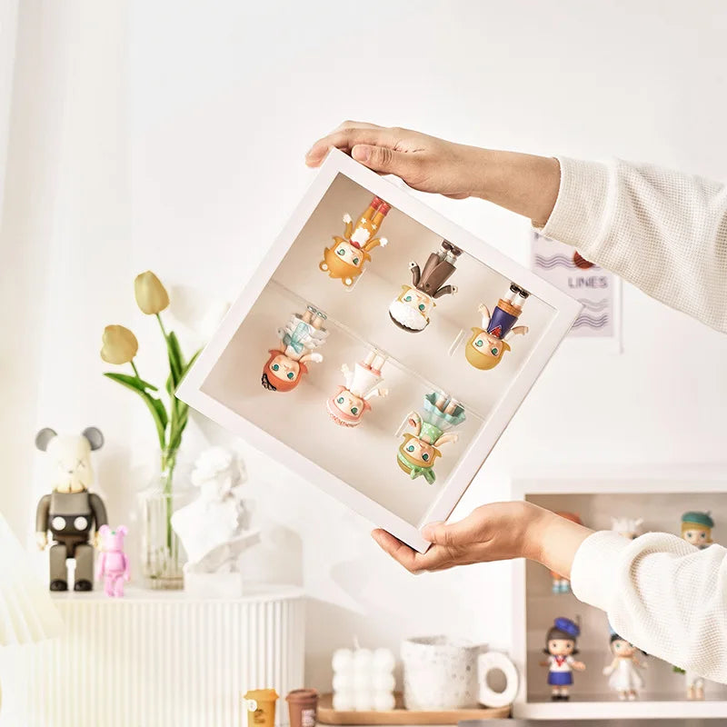 Vix Display Case, white durable plastic with acrylic door, perfect for organizing and showcasing collectibles and kids' toys.