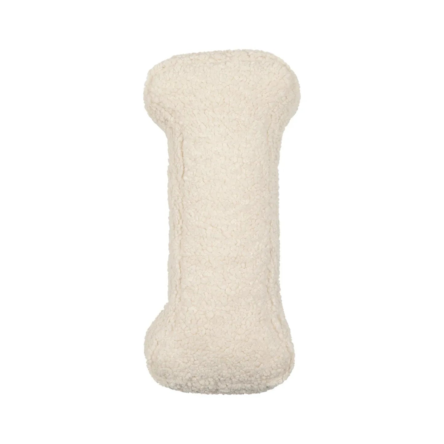 Yeats Throw Pillow – soft lambswool alphabet-shaped pillow in neutral beige, perfect for nurseries, playrooms, and kids' rooms as a cozy and educational accent.