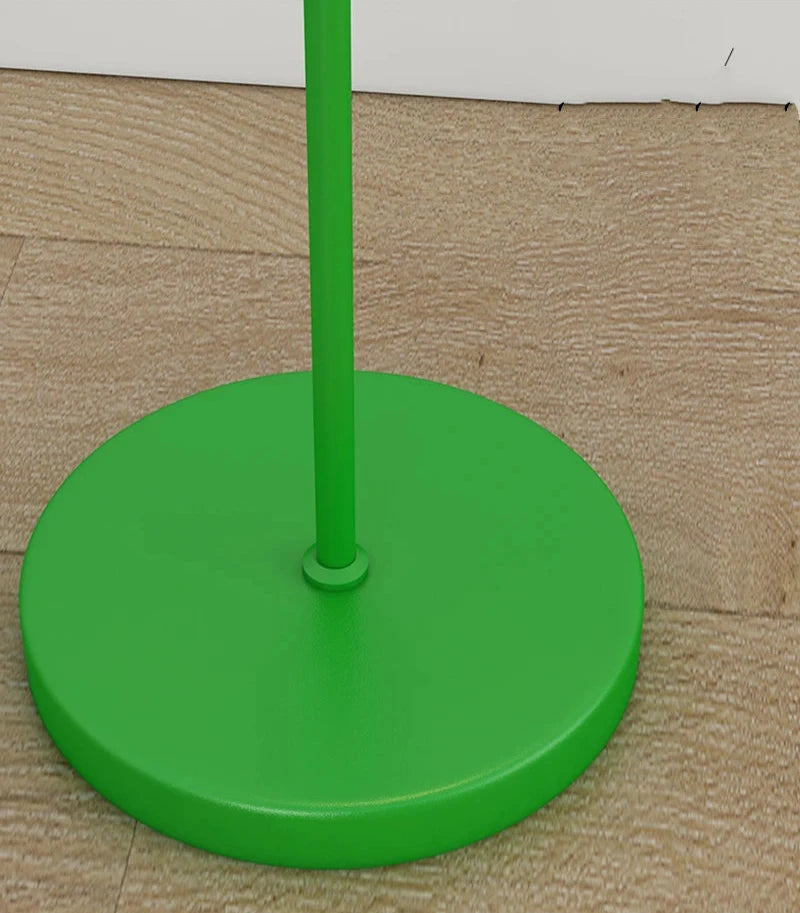 Image of the Tully Floor Lamp featuring a sleek, modern design with bright colorways. The lamp has a unique mushroom shape, made from durable metal, and includes an easy-to-use button switch. Perfect for home décor enthusiasts looking to add stylish accent lighting to their space.