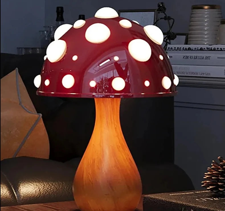 Modern Cappy Mushroom Lamp, stylish lighting with a whimsical design, perfect for adding a unique touch to any room décor.