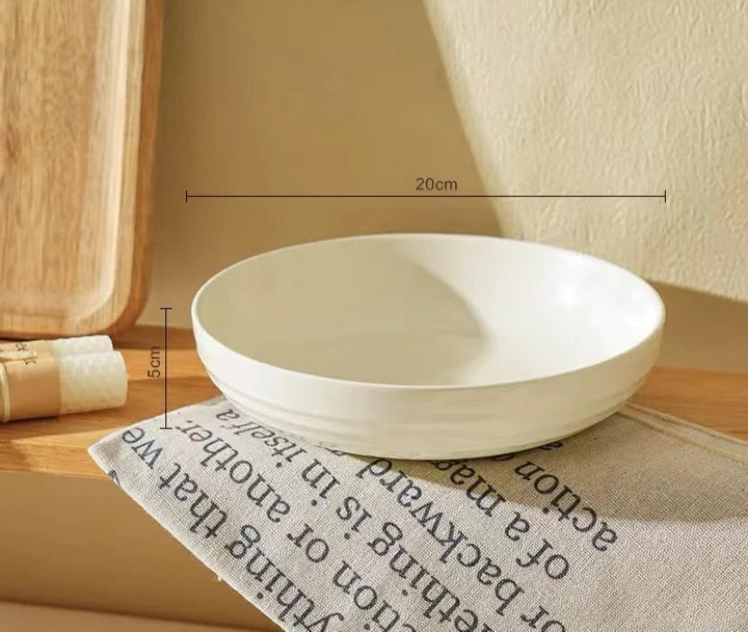 Eames Bowl Set – ceramic glazed stoneware bowls in soft pastel colors, available in small or large sizes, perfect for snacks, soups, salads, and everyday dining.