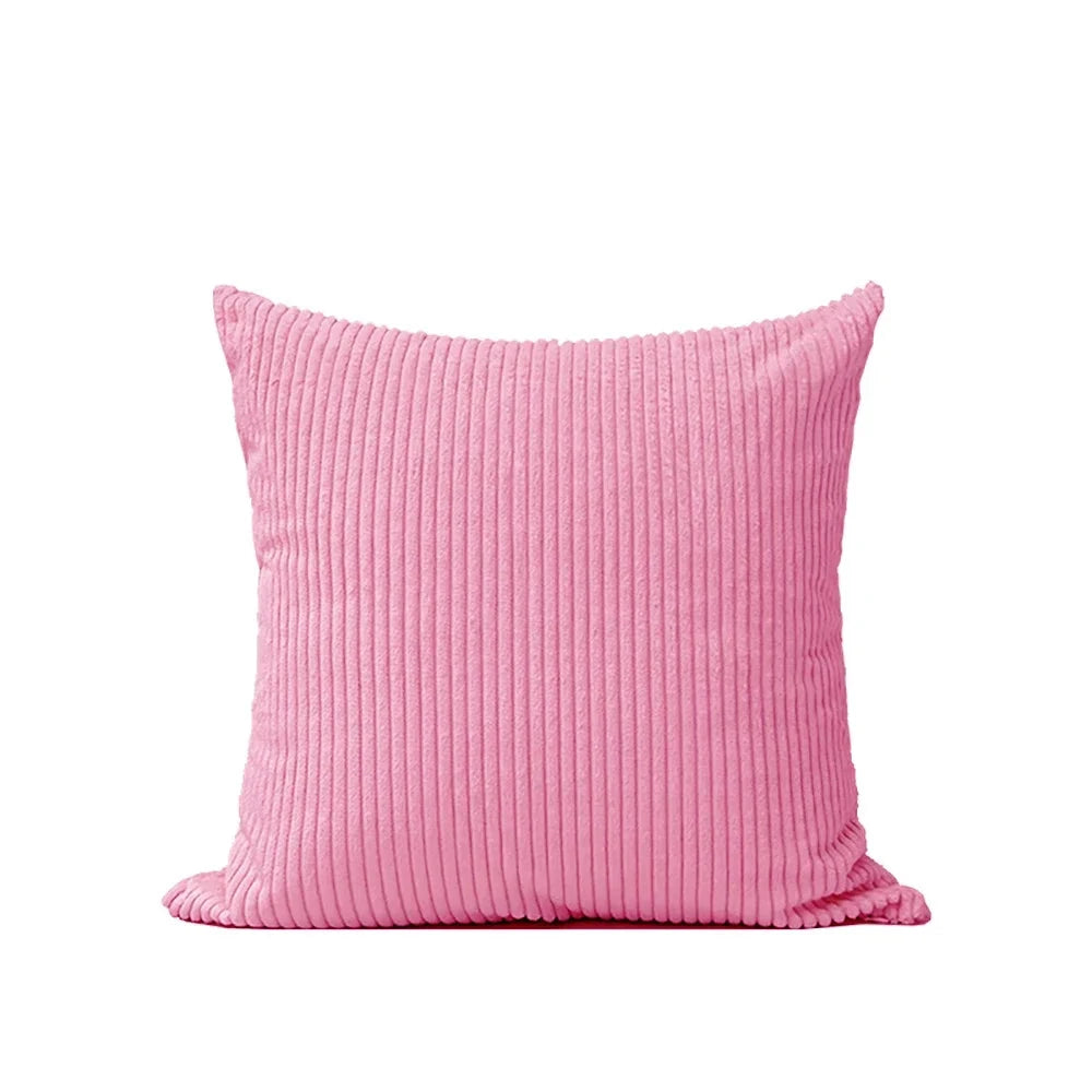 An elegant Elijah Pillow Cover featuring a soft corduroy feel in various colorways. This square pillow cover is available in multiple sizes and includes a convenient zip closure for easy cleaning. Made from a durable polyester/cotton blend, it’s perfect for updating any room in your home. Ideal for home décor enthusiasts looking to add comfort and style to their living spaces.