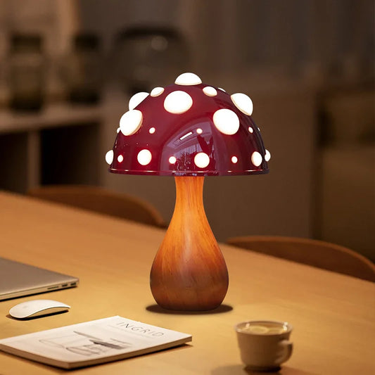 Modern Cappy Mushroom Lamp, stylish lighting with a whimsical design, perfect for adding a unique touch to any room décor.