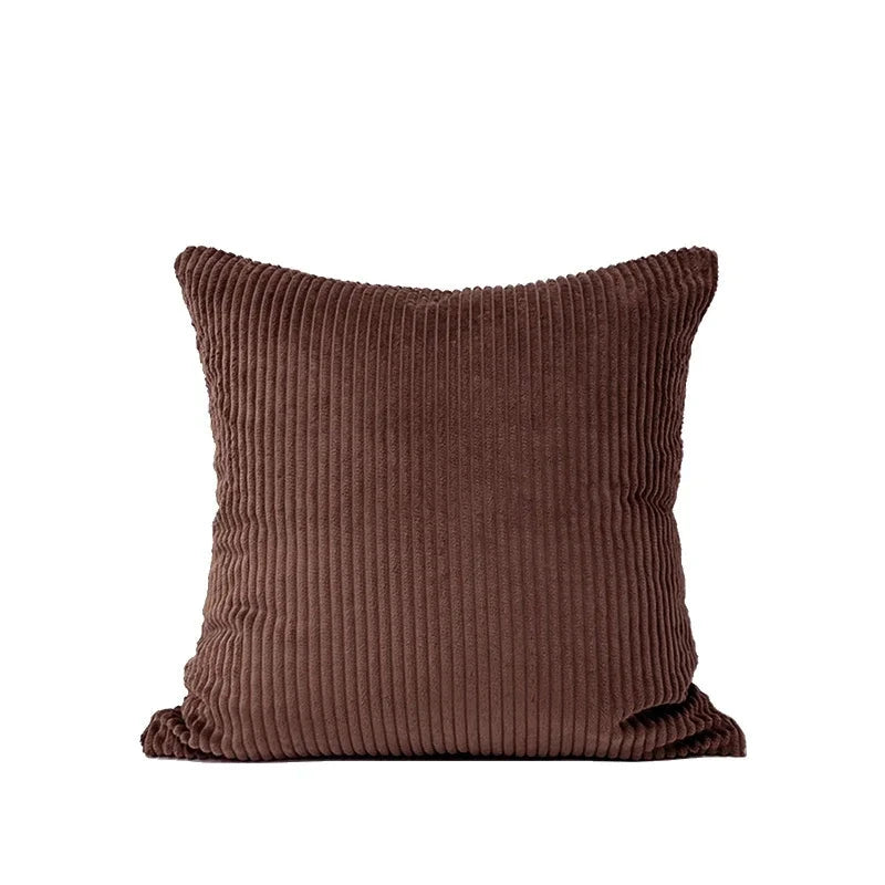 An elegant Elijah Pillow Cover featuring a soft corduroy feel in various colorways. This square pillow cover is available in multiple sizes and includes a convenient zip closure for easy cleaning. Made from a durable polyester/cotton blend, it’s perfect for updating any room in your home. Ideal for home décor enthusiasts looking to add comfort and style to their living spaces.