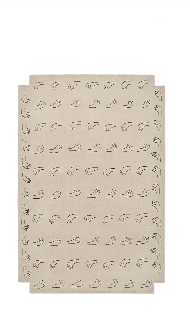 Daphne Rug: Dark Beige, Plush Area Rug with Graphic Detailing, Chic Polyester Construction